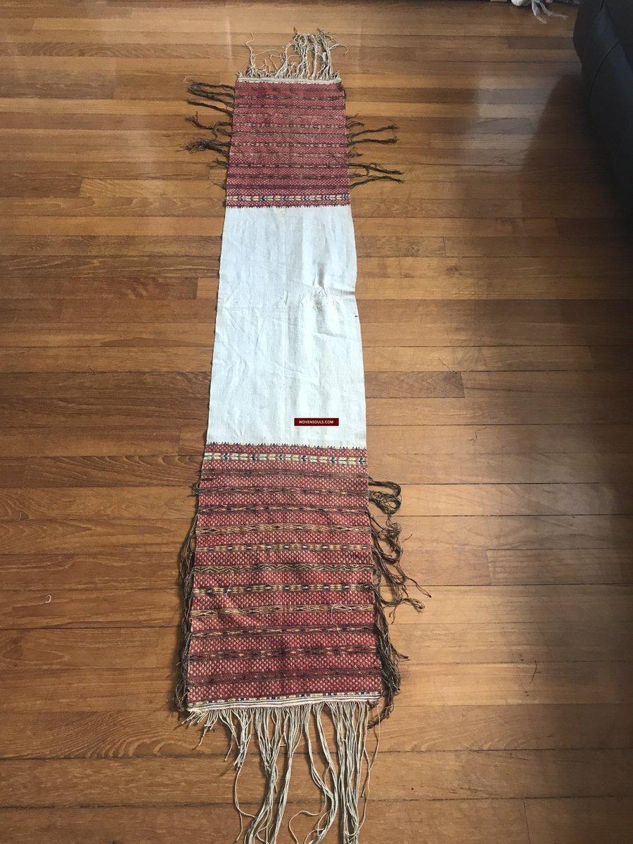 948 Old Hilltribe Tribal Textile Head / Shoulder Cloth-WOVENSOULS-Antique-Vintage-Textiles-Art-Decor