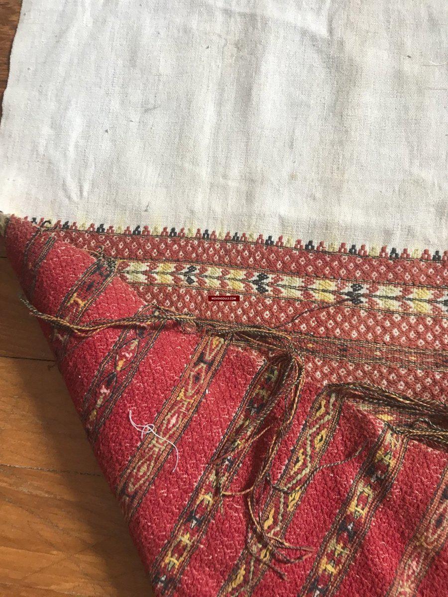 948 Old Hilltribe Tribal Textile Head / Shoulder Cloth-WOVENSOULS-Antique-Vintage-Textiles-Art-Decor