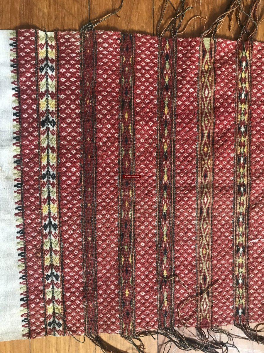 948 Old Hilltribe Tribal Textile Head / Shoulder Cloth-WOVENSOULS-Antique-Vintage-Textiles-Art-Decor