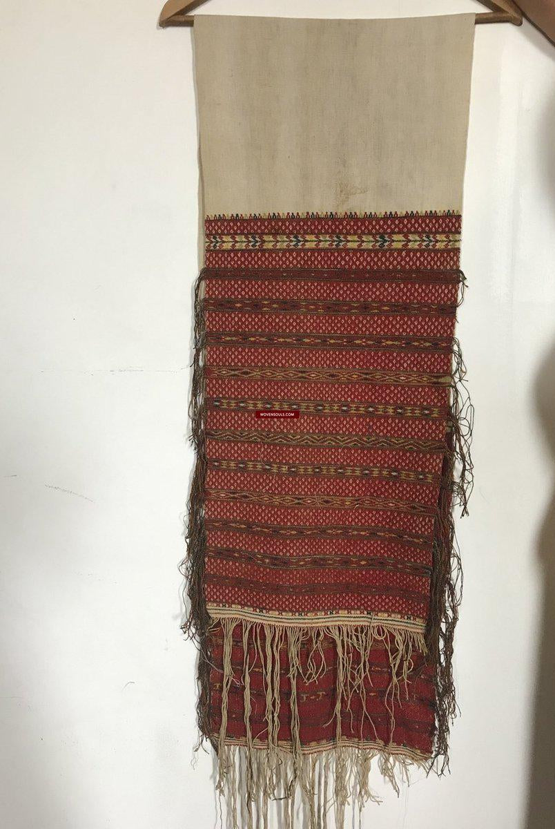 948 Old Hilltribe Tribal Textil Kopf-/Schultertuch-WOVENSOULS-Antike-Vintage-Textilien-Kunst-Dekor