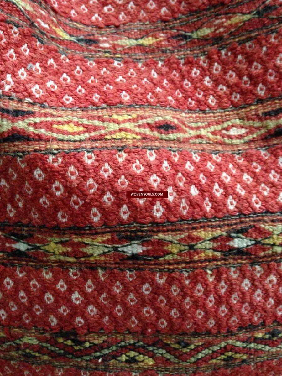 948 Old Hilltribe Tribal Textile Head / Shoulder Cloth-WOVENSOULS-Antique-Vintage-Textiles-Art-Decor