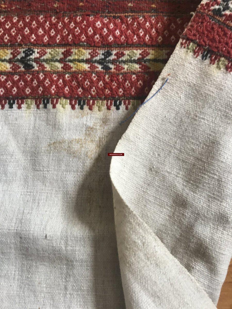 948 Old Hilltribe Tribal Textile Head / Shoulder Cloth-WOVENSOULS-Antique-Vintage-Textiles-Art-Decor