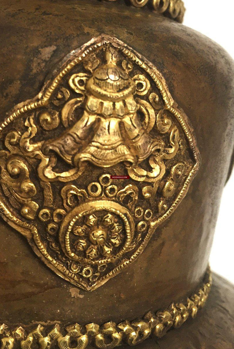 985 VENDU Couronne de diadème de cérémonie de prêtre tantrique bouddhiste antique-WOVENSOULS-Antique-Vintage-Textiles-Art-Décor