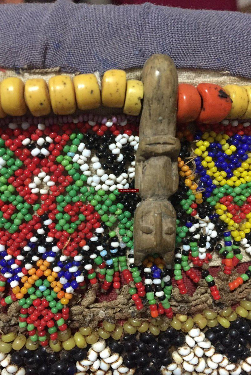 986 Old Beaded Dayak Baby Carrier from Borneo-WOVENSOULS-Antique-Vintage-Textiles-Art-Decor