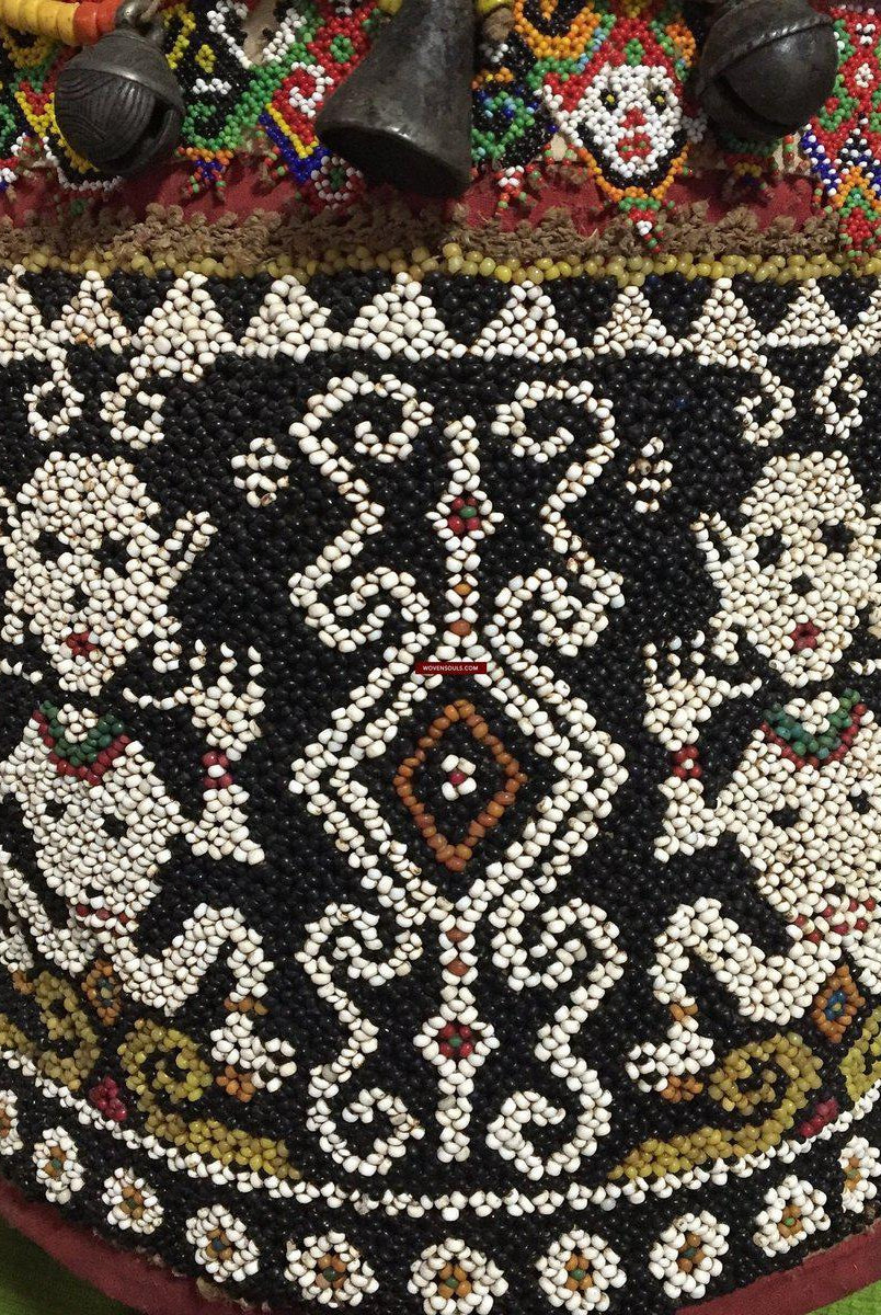 986 Old Beaded Dayak Baby Carrier from Borneo-WOVENSOULS-Antique-Vintage-Textiles-Art-Decor