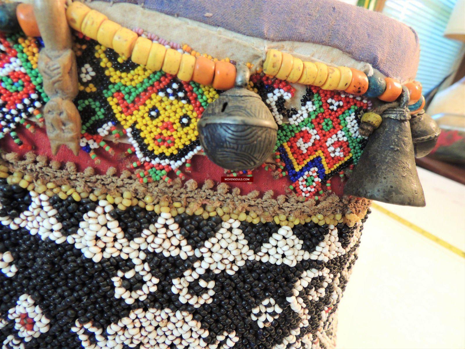 986 Old Beaded Dayak Baby Carrier from Borneo-WOVENSOULS-Antique-Vintage-Textiles-Art-Decor