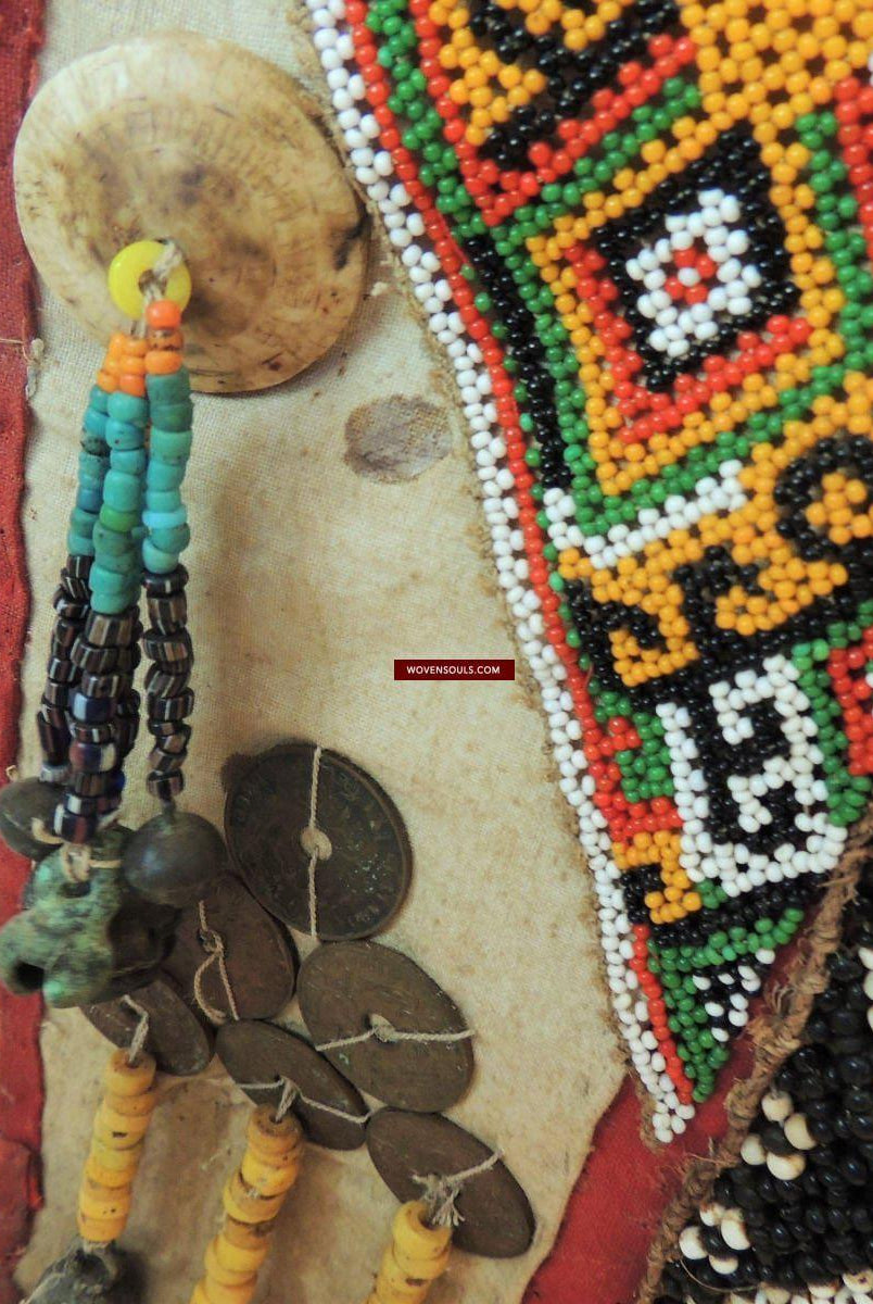 986 Old Beaded Dayak Baby Carrier from Borneo-WOVENSOULS-Antique-Vintage-Textiles-Art-Decor