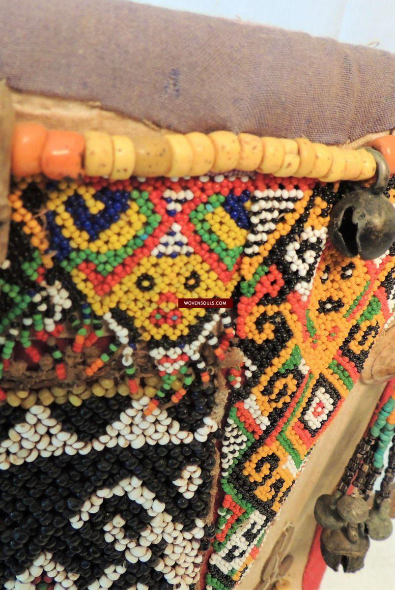 986 Old Beaded Dayak Baby Carrier from Borneo-WOVENSOULS-Antique-Vintage-Textiles-Art-Decor