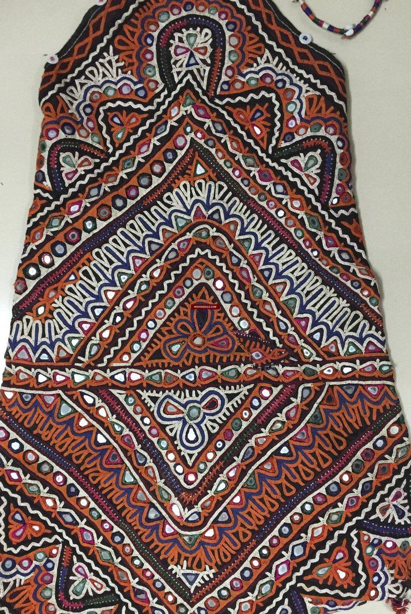 988 Vintage Tribal Dowry Bag Embroidery Textile Masterpiece-WOVENSOULS-Antique-Vintage-Textiles-Art-Decor