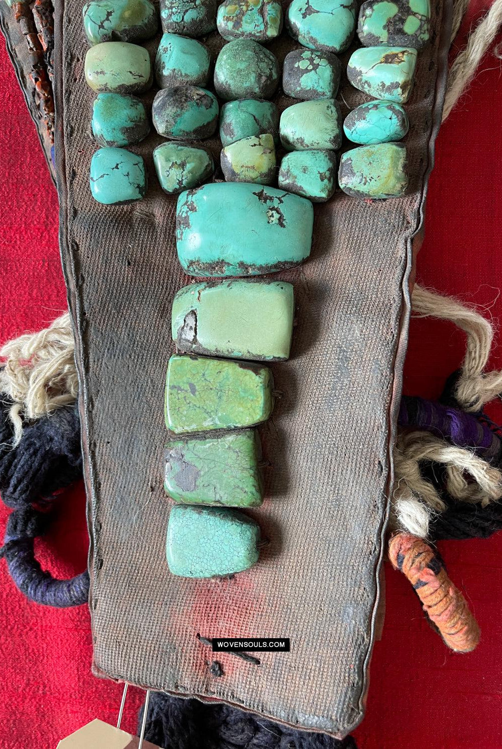 995 Old Heirloom Jewelry Ladakh Turquoise Perak Headdress-WOVENSOULS Antique Textiles & Art Gallery