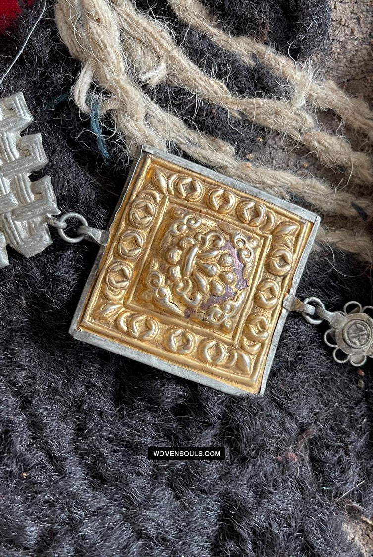 995 Old Heirloom Jewelry Ladakh Turquoise Perak Headdress-WOVENSOULS Antique Textiles & Art Gallery