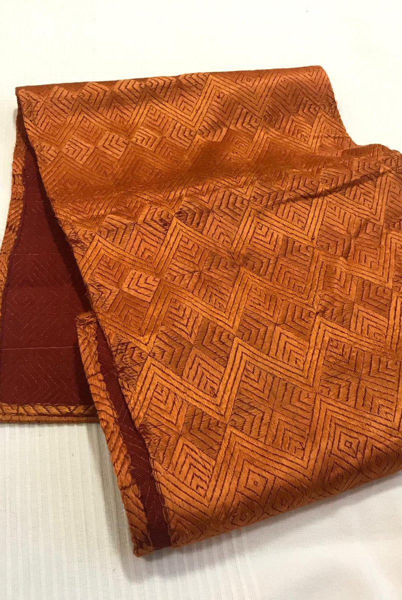 999-A VERKAUFT Alt Phulkari Bagh-Stola in TextilgrößeWOVENSOULS-Antike-Vintage-Textilien-Kunst-Dekor