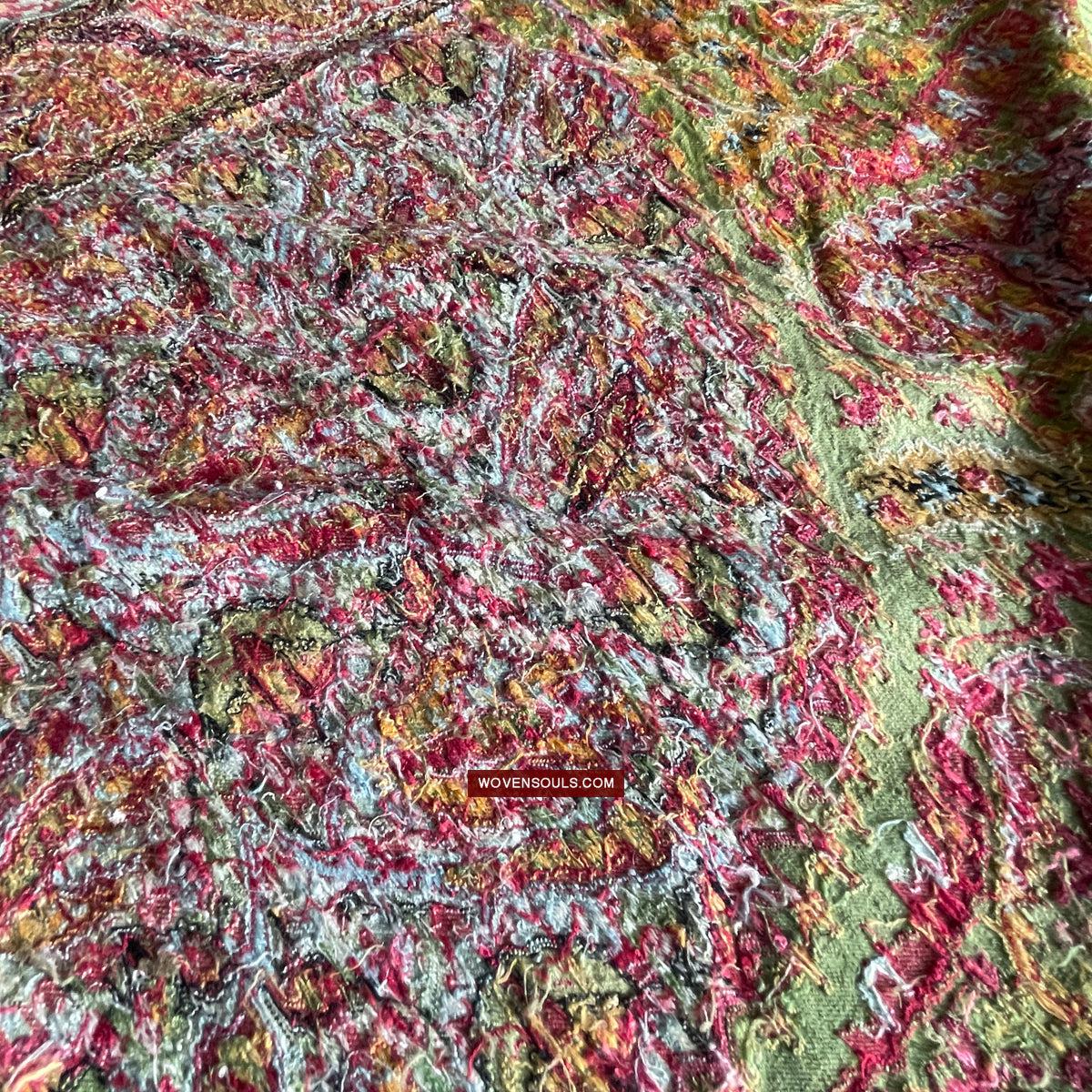 1472 Antique Kashmir Pashmina Moon Shawl-WOVENSOULS Antique Textiles & Art Gallery