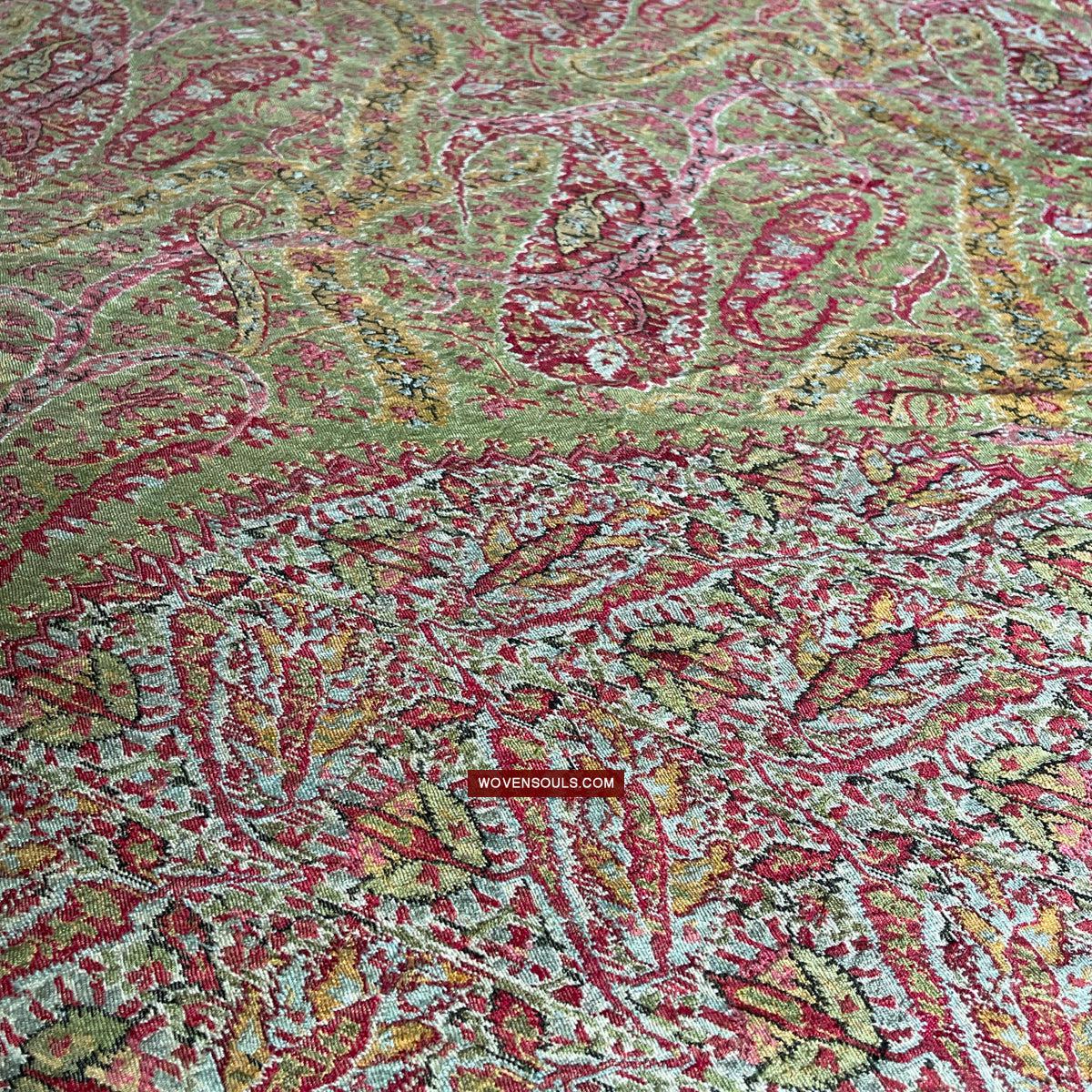 1472 Antique Kashmir Pashmina Moon Shawl-WOVENSOULS Antique Textiles & Art Gallery