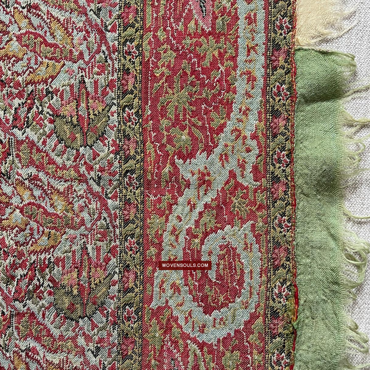 1472 Antique Kashmir Pashmina Moon Shawl-WOVENSOULS Antique Textiles & Art Gallery