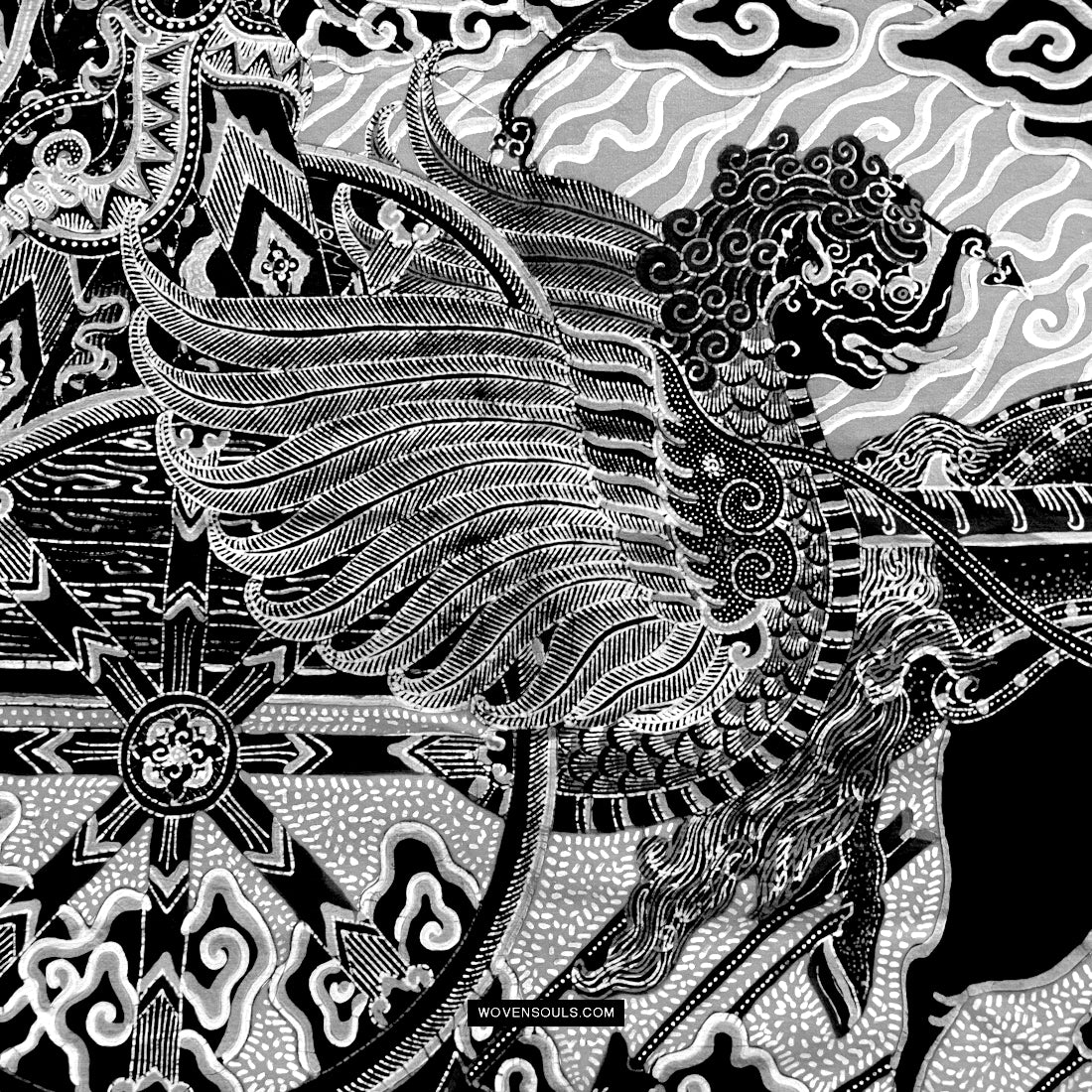 1746 Mahabharata Hindu Scene in Cirebon Javanese Batik Tulis Art-WOVENSOULS Antique Textiles & Art Gallery
