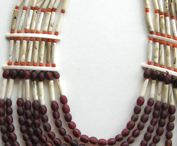 1130 Vintage Naga Tribal Bead Necklace-WOVENSOULS Antique Textiles & Art Gallery
