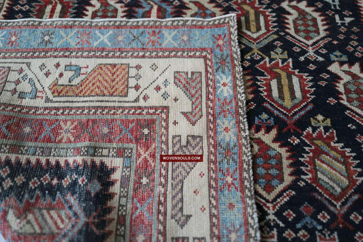 1717 SOLD Marasali Shirvan Prayer Rug with Birds - Wall Art Decor-WOVENSOULS Antique Textiles & Art Gallery