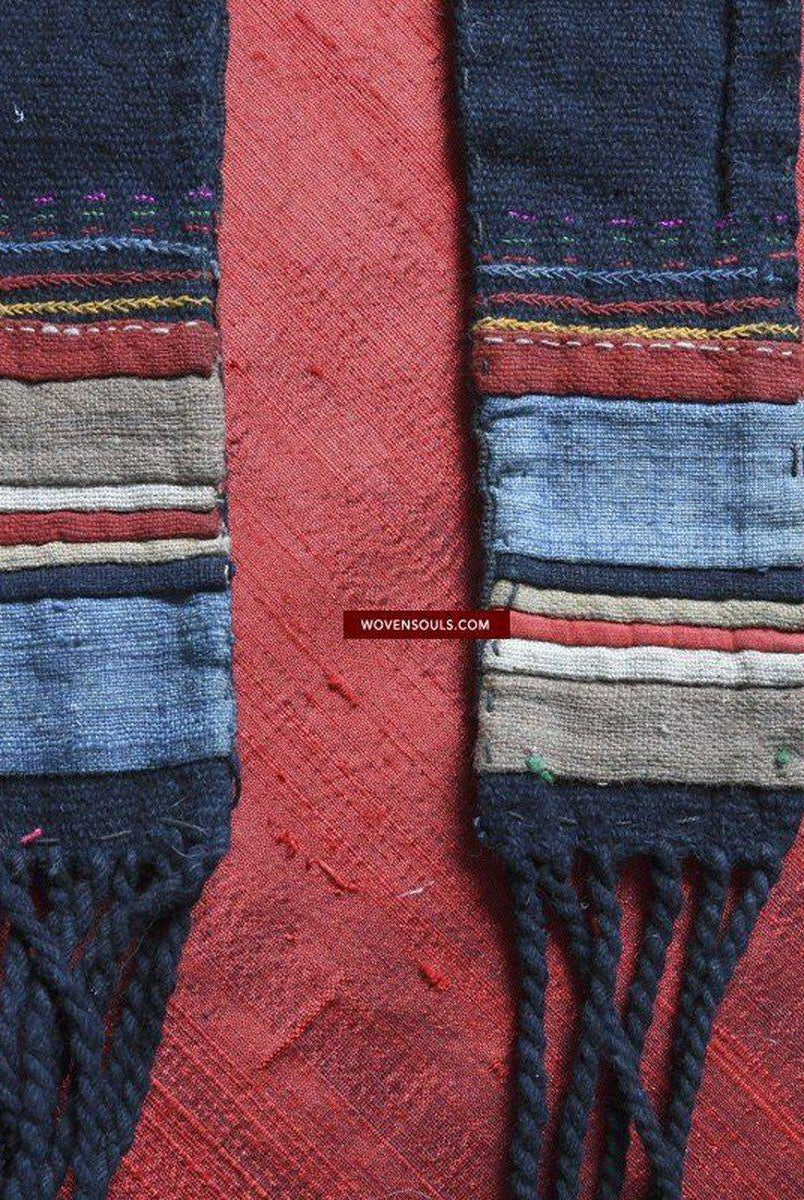 119 Vintage Akha Hilltribe Textile Ornament-WOVENSOULS-Antique-Vintage-Textiles-Art-Decor