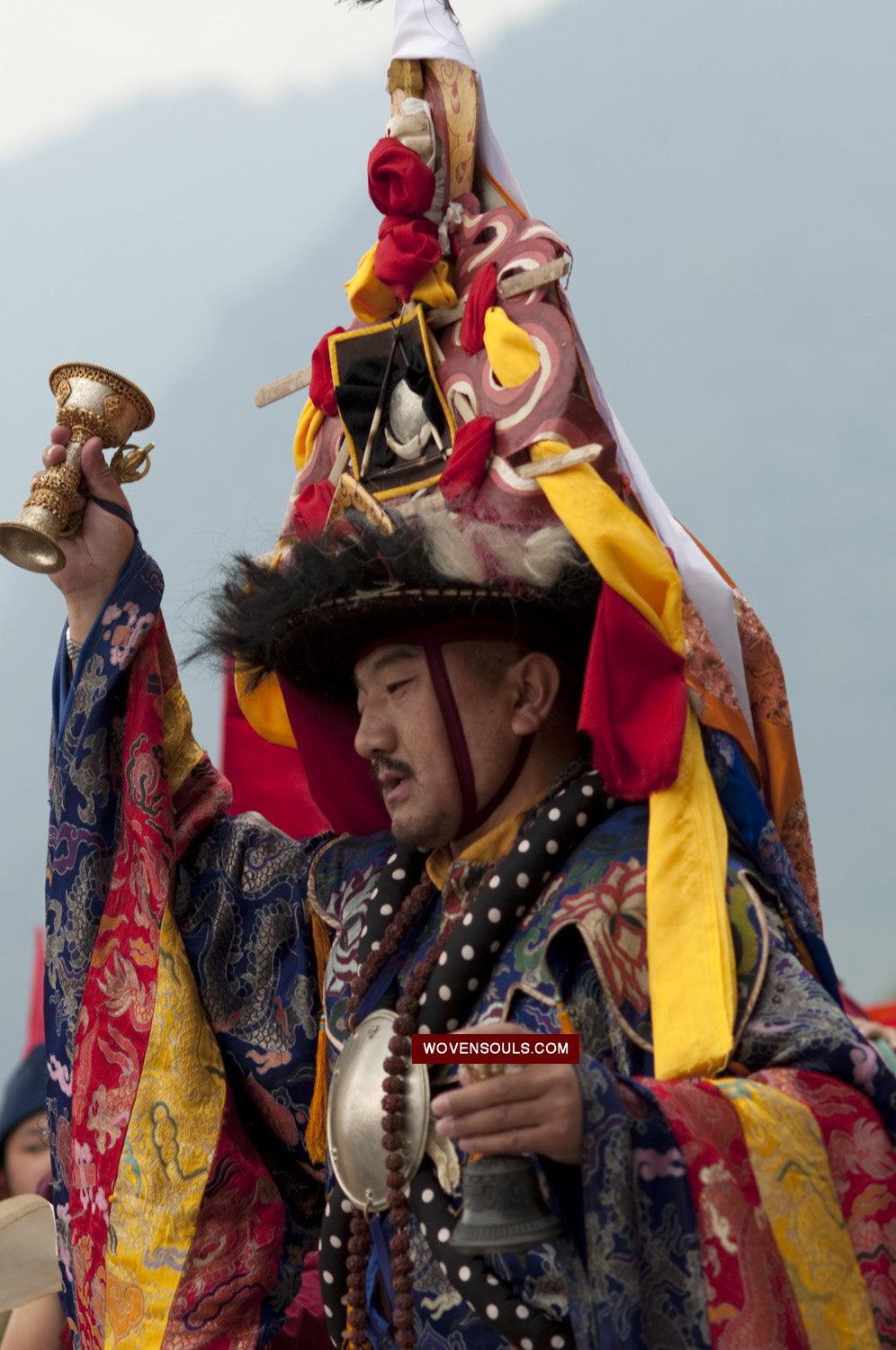 1620 Antique Buddhist Ceremonial Crown for Lama / Priest-WOVENSOULS Antique Textiles & Art Gallery