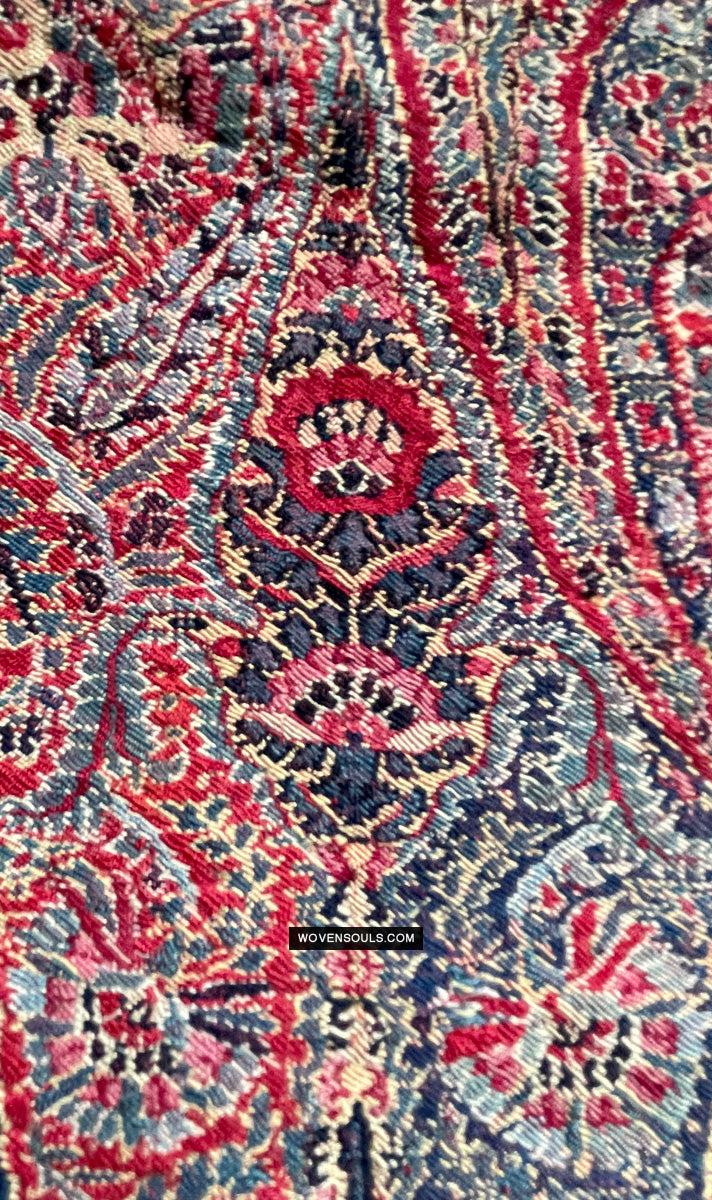 1393 Old Kashmir Sikh Period Pashmina Shawl Fragment-WOVENSOULS Antique Textiles & Art Gallery