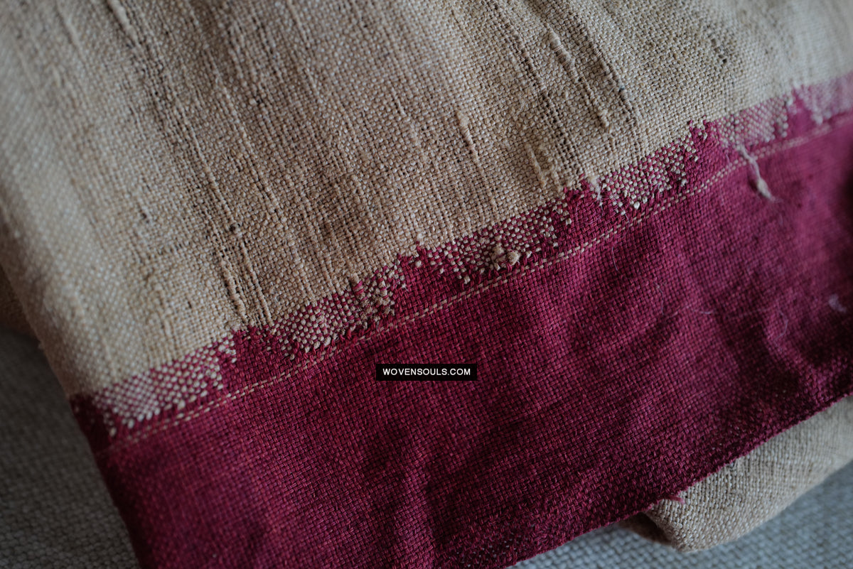 1725 - Orissa Tribal Koraput Kotpad Raw Silk Shawl-WOVENSOULS Antique Textiles & Art Gallery