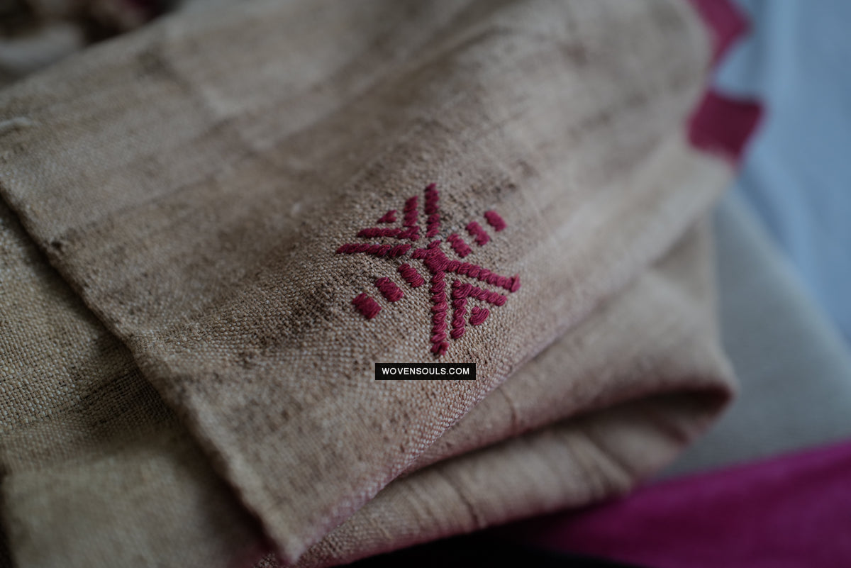 1725 - Orissa Tribal Koraput Kotpad Raw Silk Shawl-WOVENSOULS Antique Textiles & Art Gallery