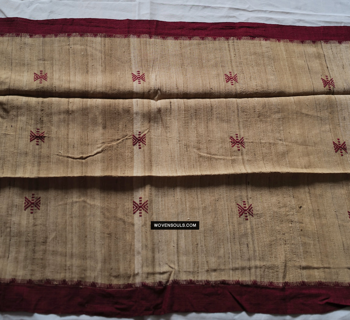 1725 - Orissa Tribal Koraput Kotpad Raw Silk Shawl-WOVENSOULS Antique Textiles & Art Gallery