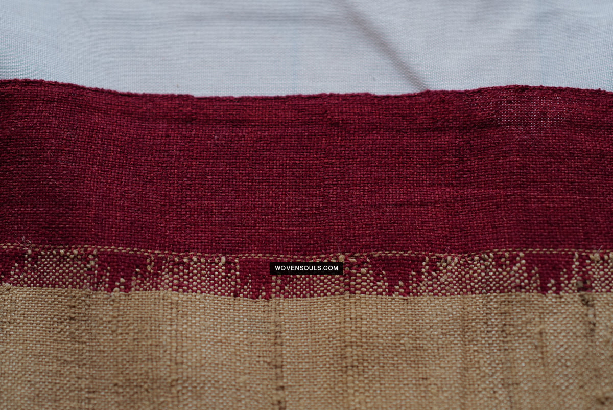 1725 - Orissa Tribal Koraput Kotpad Raw Silk Shawl-WOVENSOULS Antique Textiles & Art Gallery