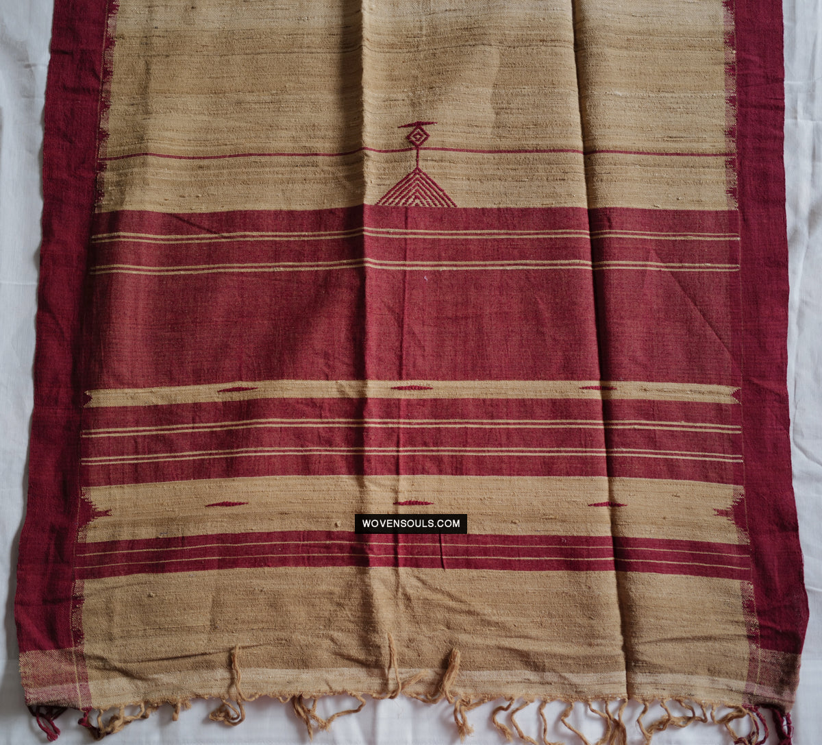 1725 - Orissa Tribal Koraput Kotpad Raw Silk Shawl-WOVENSOULS Antique Textiles & Art Gallery