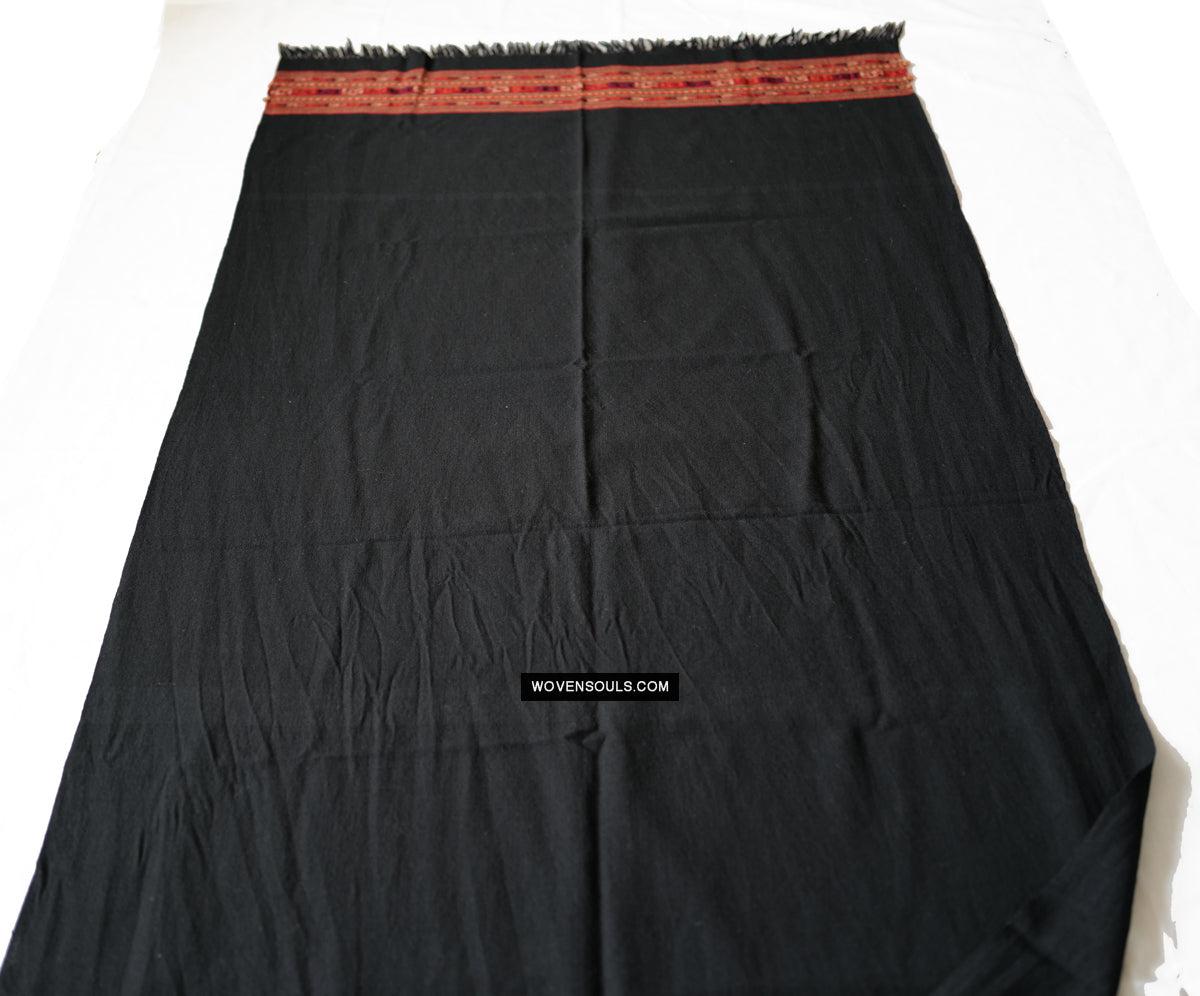 1731 Old Himachal Kinnaur Wool Shawl-WOVENSOULS Antique Textiles & Art Gallery