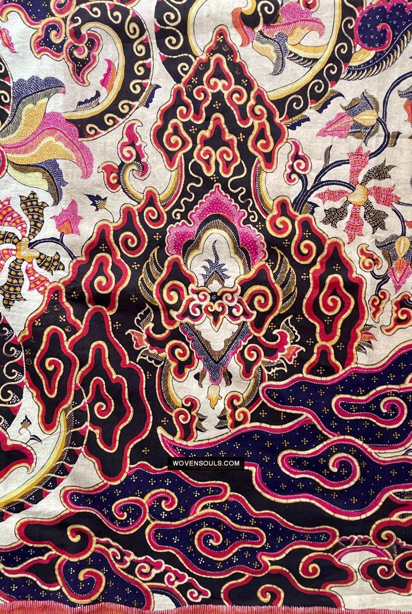 1734 VERKAUFT Mahabharata Hindu-Szene in Cirebon Javanese Batik Tulis Artwork-WOVENSOULS Galerie für antike Textilien und Kunst