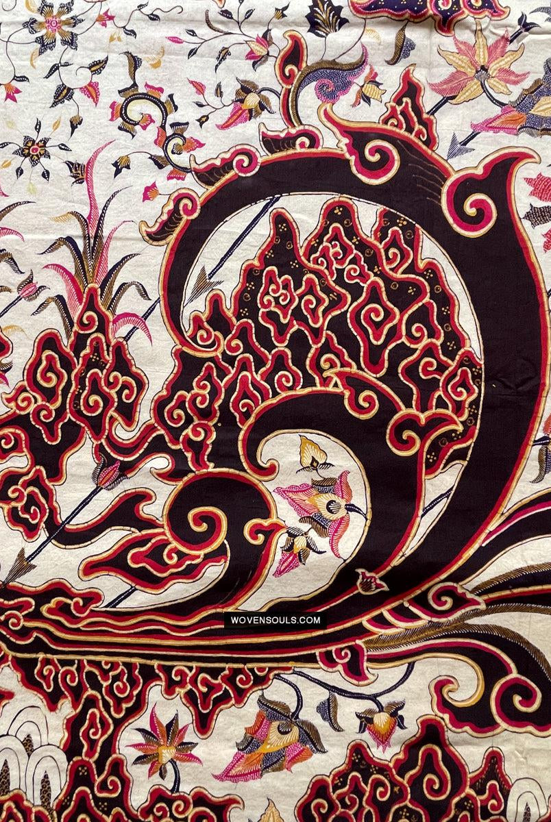 1734 VERKAUFT Mahabharata Hindu-Szene in Cirebon Javanese Batik Tulis Artwork-WOVENSOULS Galerie für antike Textilien und Kunst
