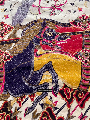 1734 SOLD Mahabharata Hindu Scene in Cirebon Javanese Batik Tulis Artwork-WOVENSOULS Antique Textiles &amp; Art Gallery
