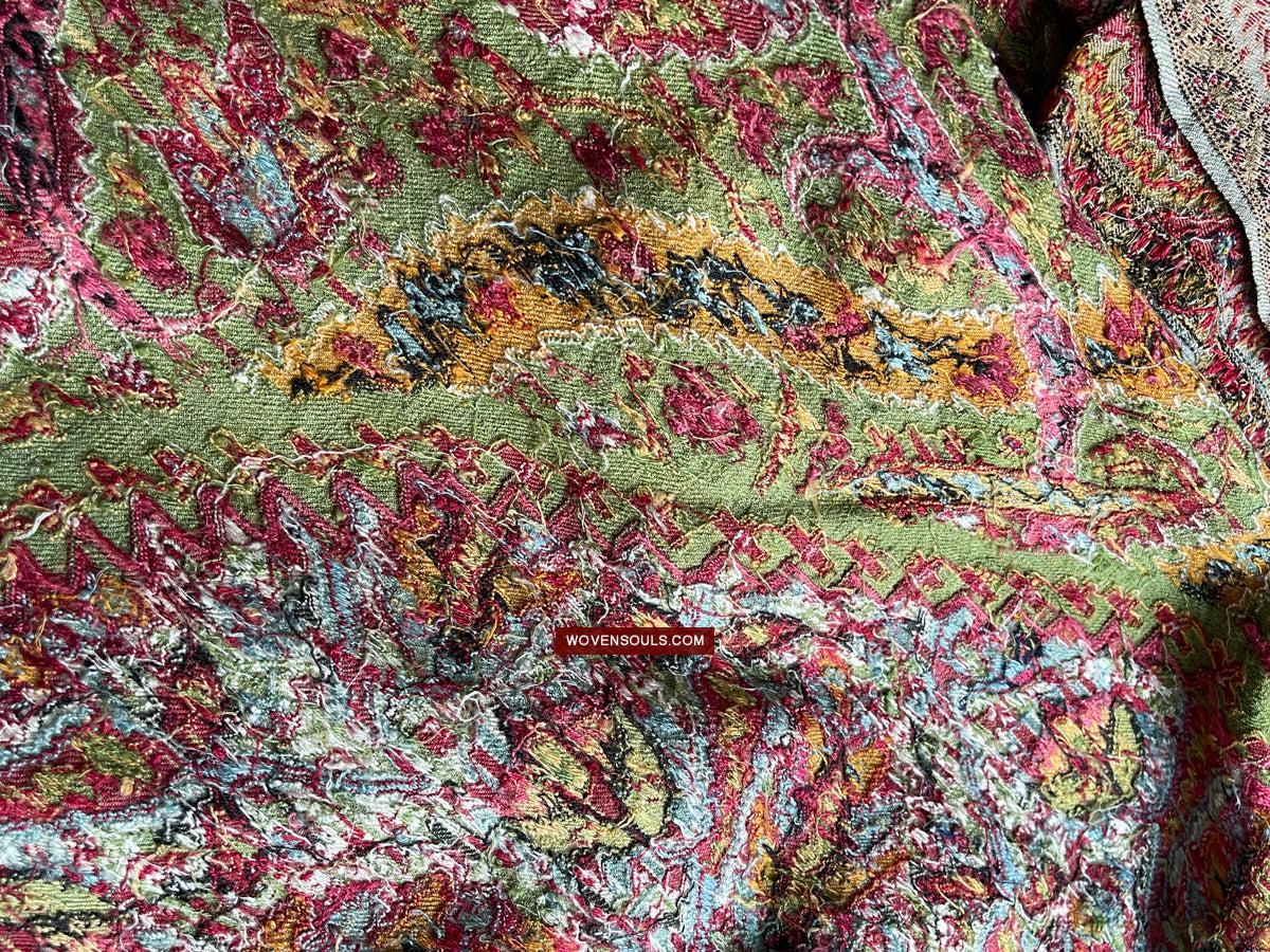 1472 Antique Kashmir Pashmina Moon Shawl-WOVENSOULS Antique Textiles & Art Gallery