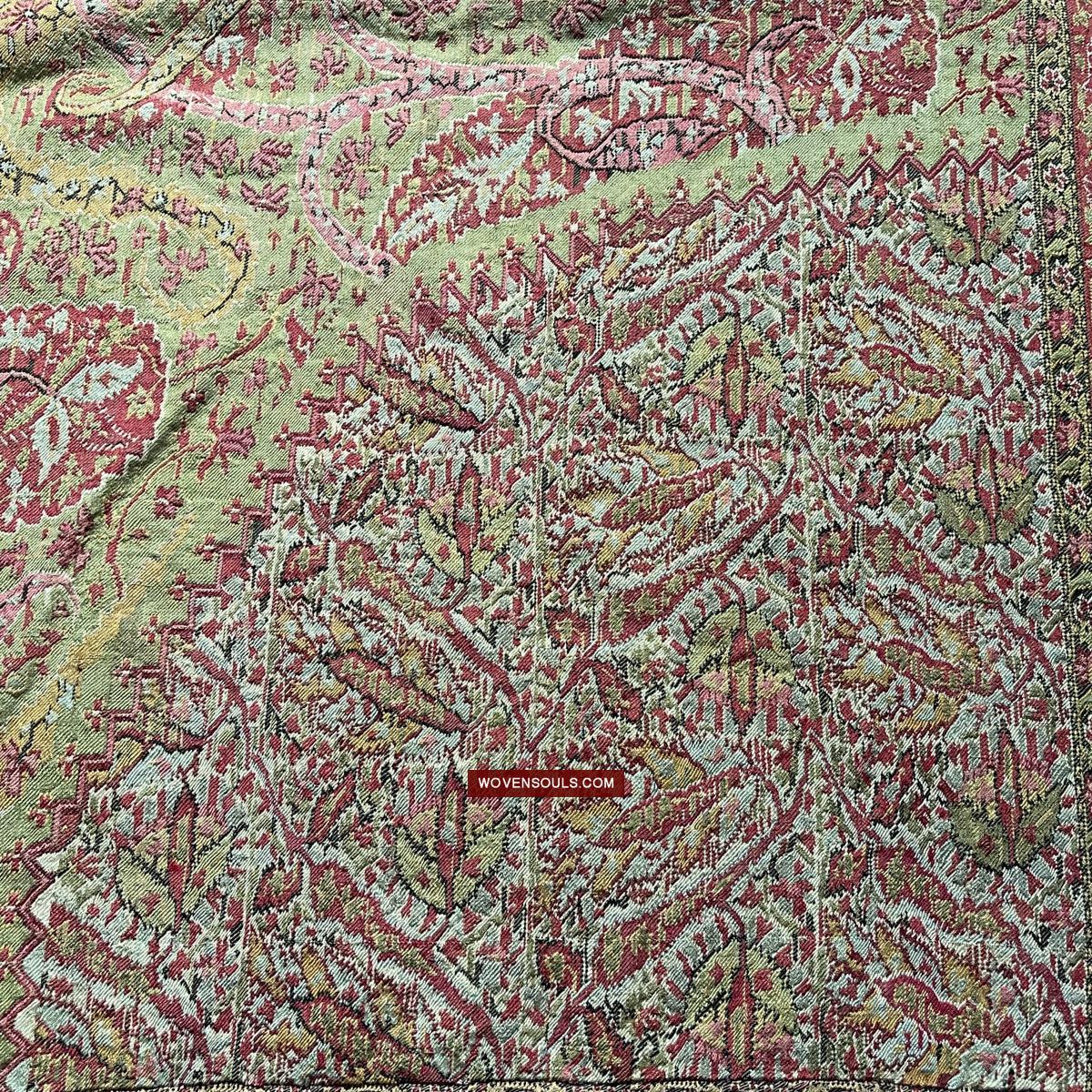 1472 Antique Kashmir Pashmina Moon Shawl-WOVENSOULS Antique Textiles & Art Gallery