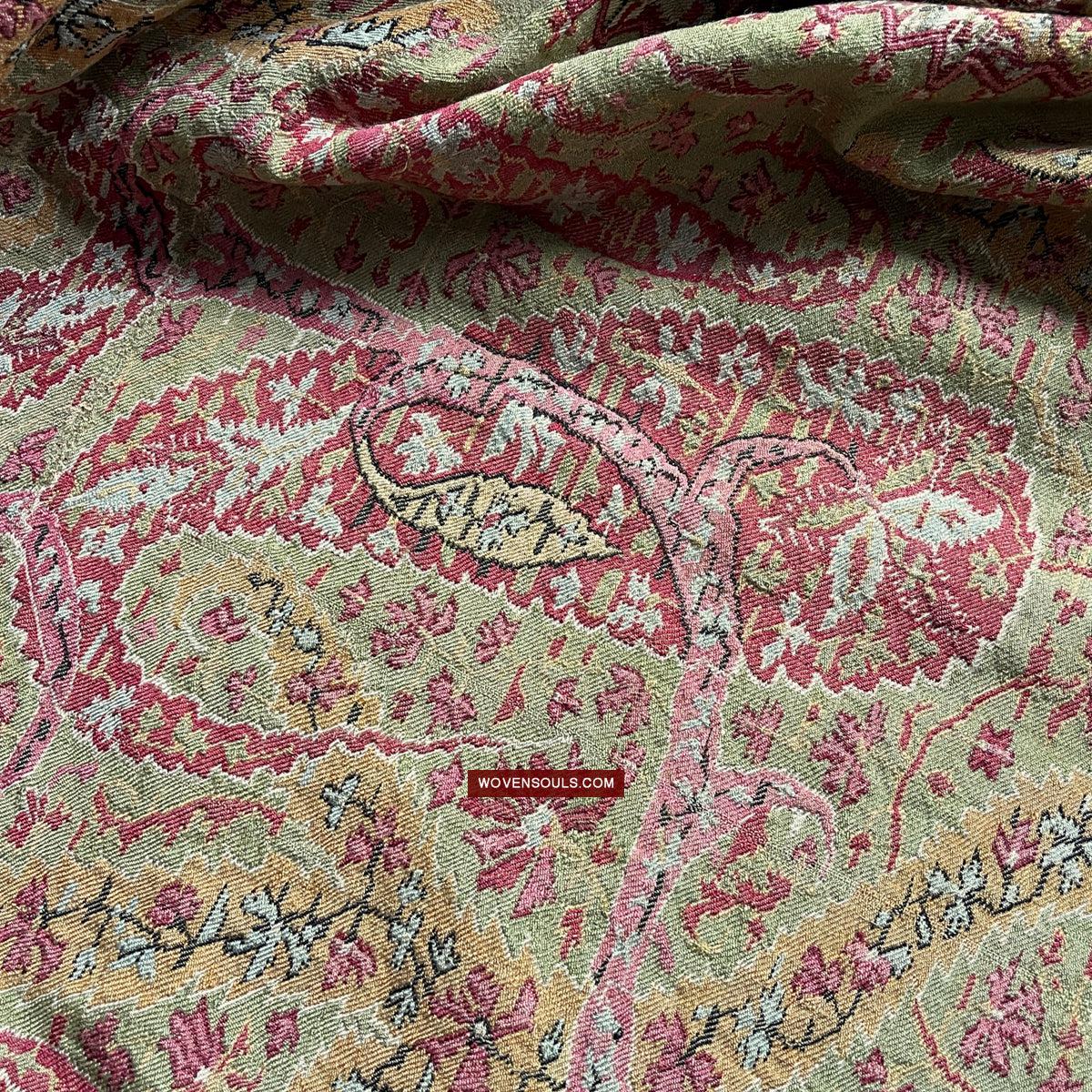 1472 Antique Kashmir Pashmina Moon Shawl-WOVENSOULS Antique Textiles & Art Gallery