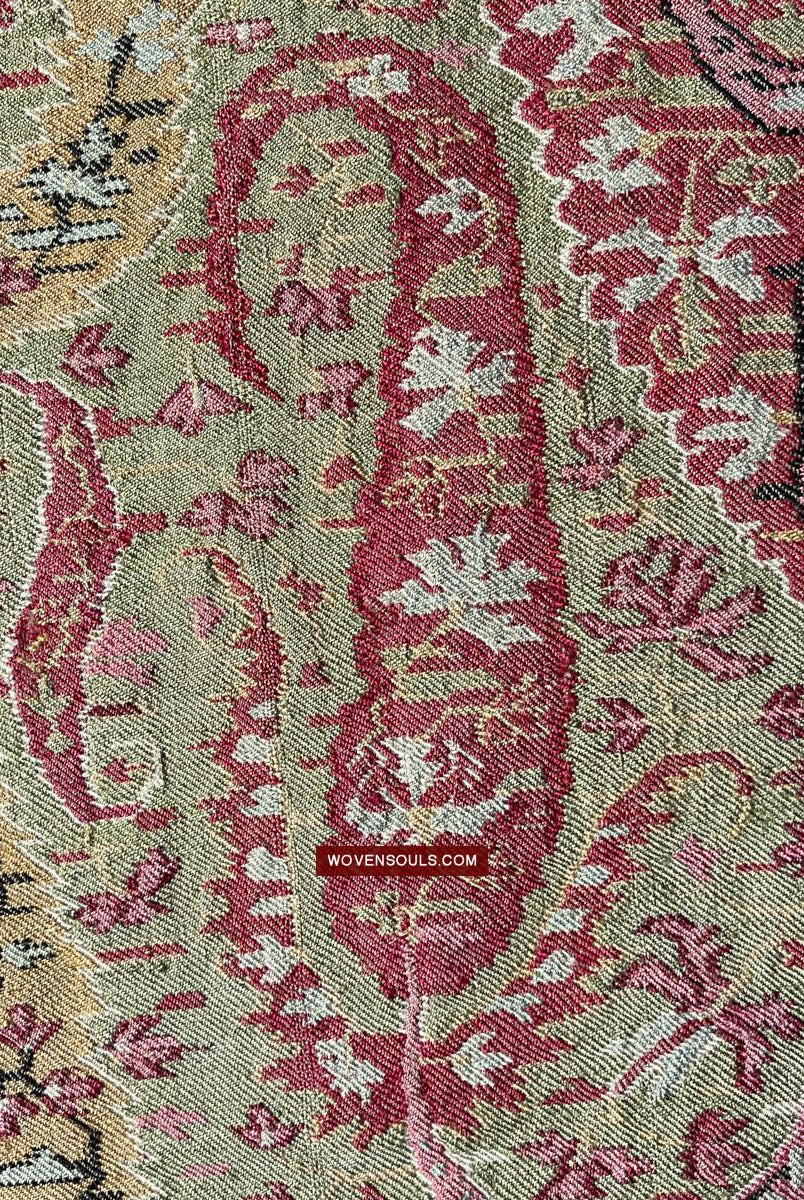 1472 Antique Kashmir Pashmina Moon Shawl-WOVENSOULS Antique Textiles & Art Gallery