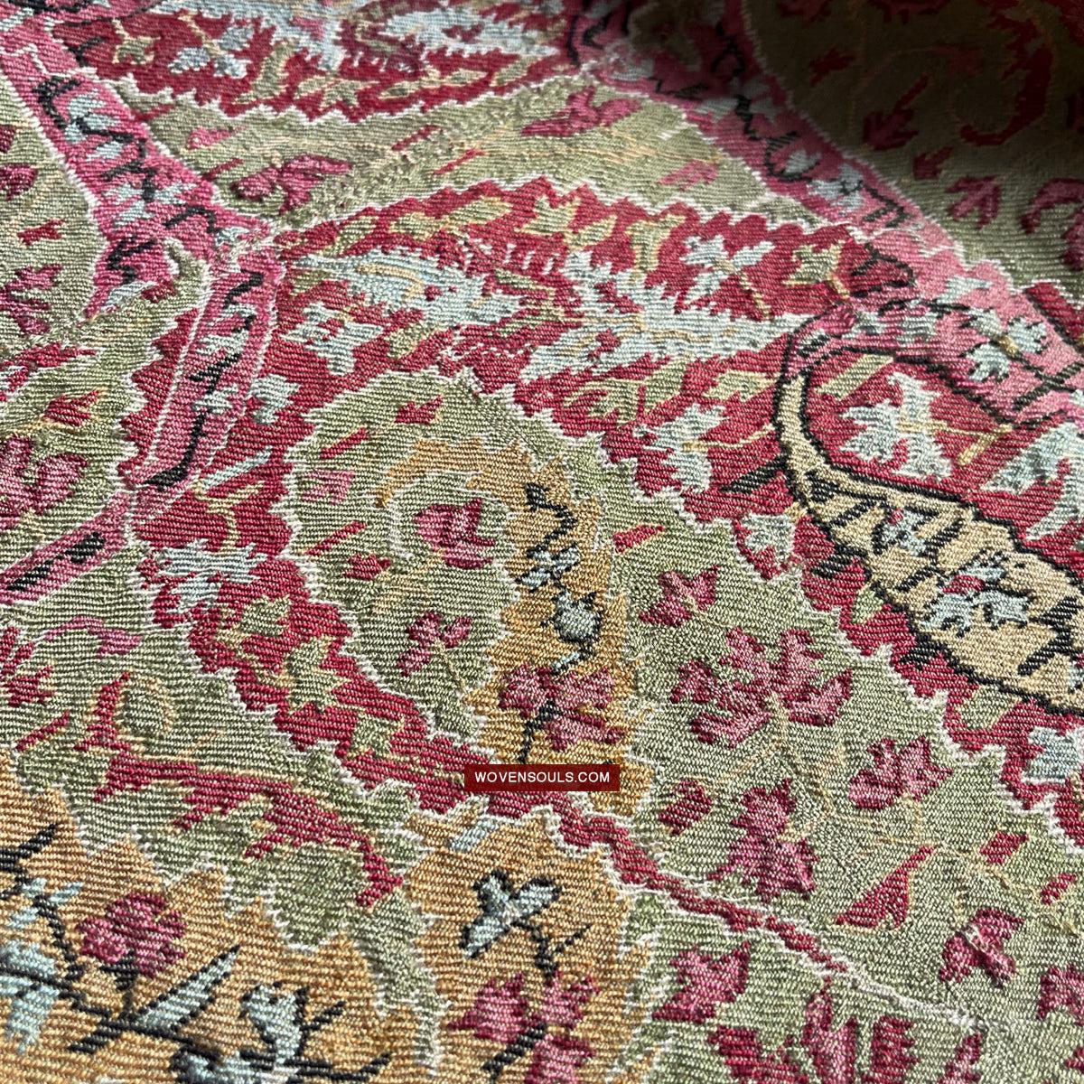 1472 Antique Kashmir Pashmina Moon Shawl-WOVENSOULS Antique Textiles & Art Gallery