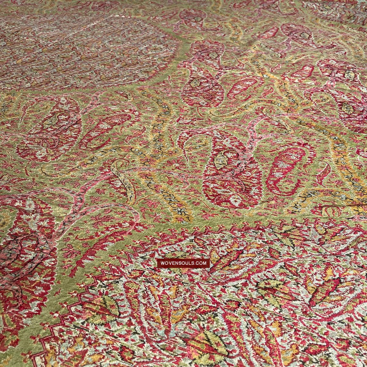 1472 Antique Kashmir Pashmina Moon Shawl-WOVENSOULS Antique Textiles & Art Gallery