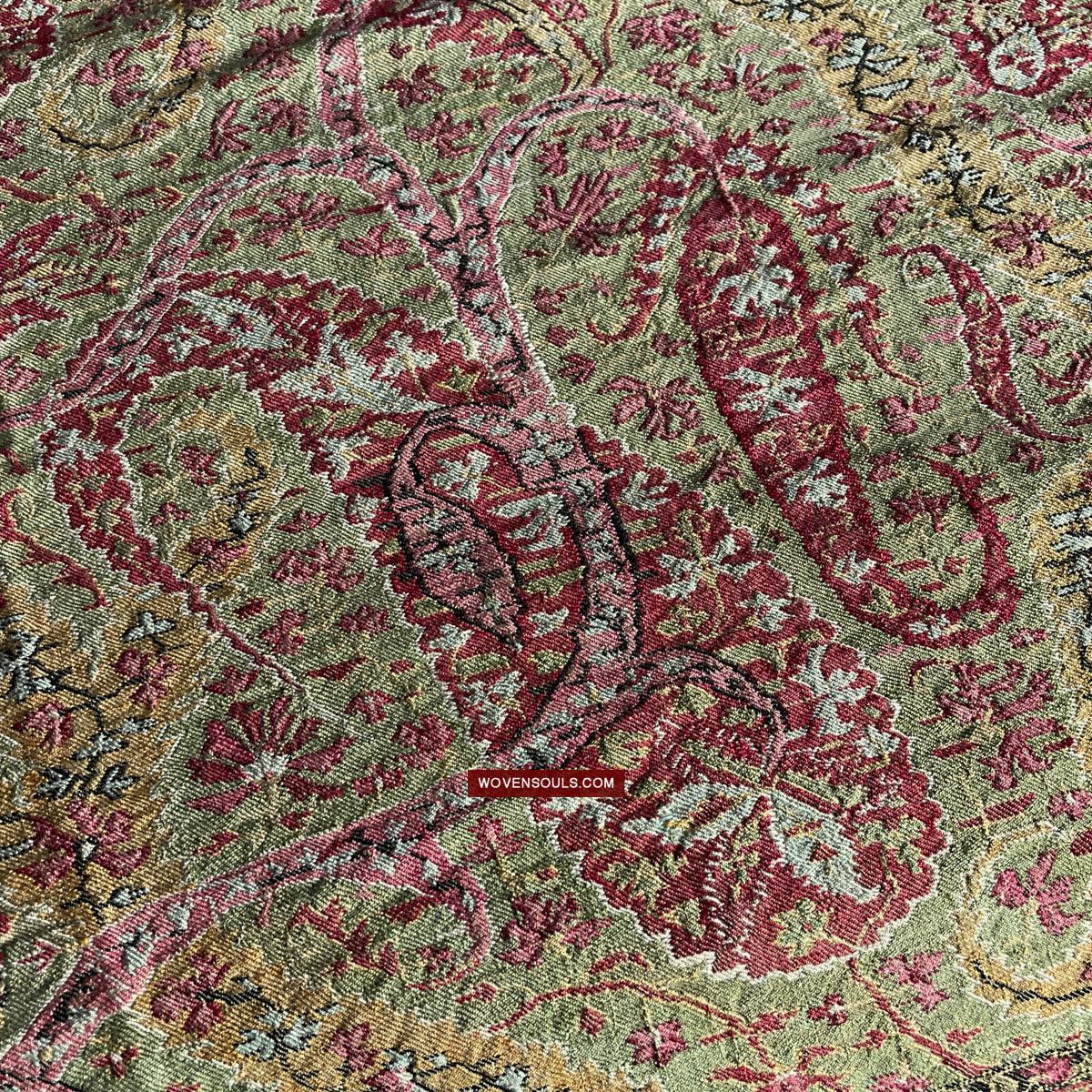 1472 Antique Kashmir Pashmina Moon Shawl-WOVENSOULS Antique Textiles & Art Gallery