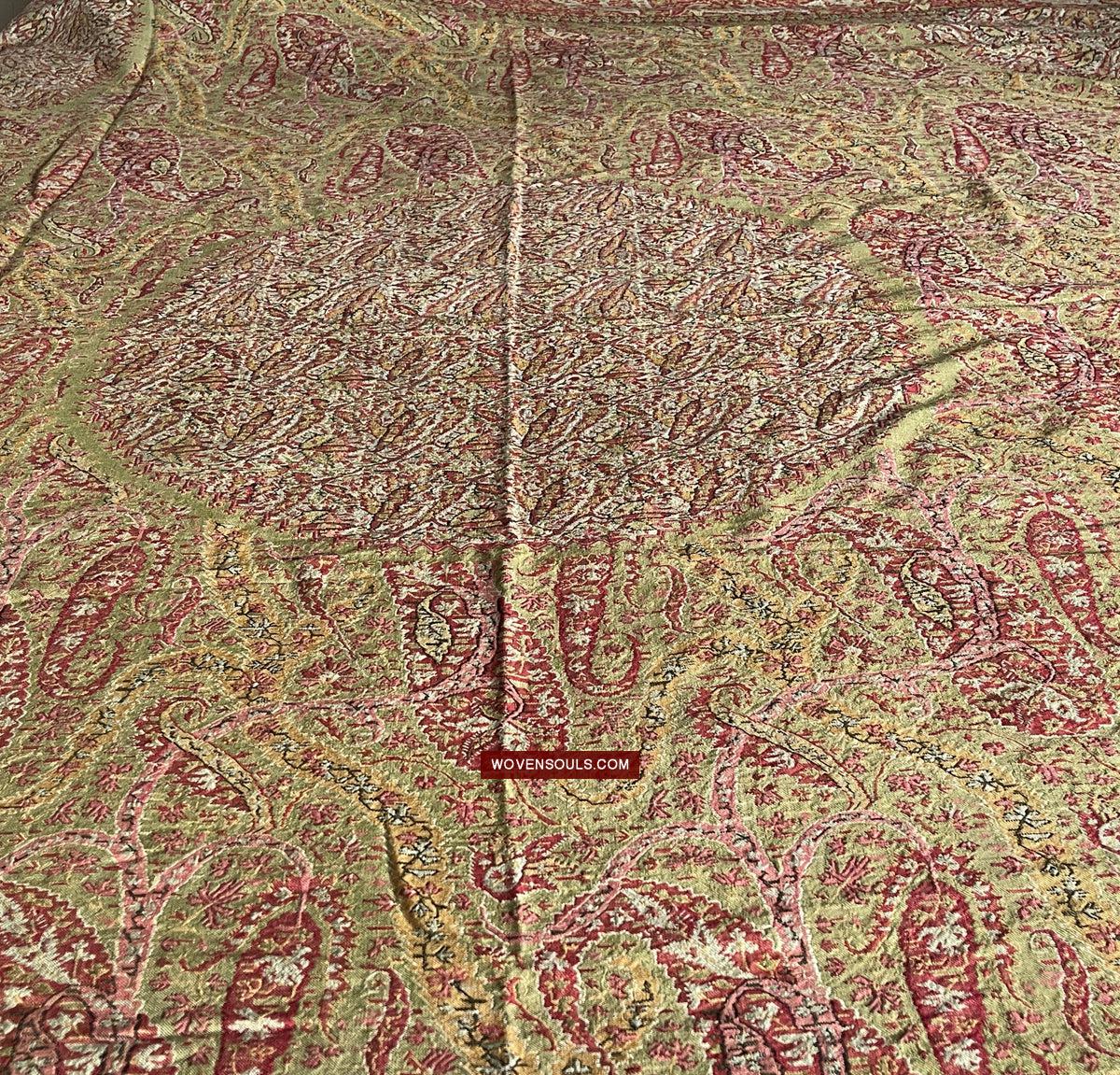 1472 Antique Kashmir Pashmina Moon Shawl-WOVENSOULS Antique Textiles & Art Gallery