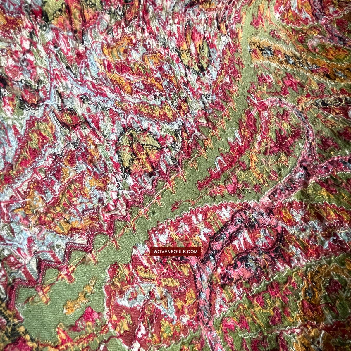 1472 Antique Kashmir Pashmina Moon Shawl-WOVENSOULS Antique Textiles & Art Gallery