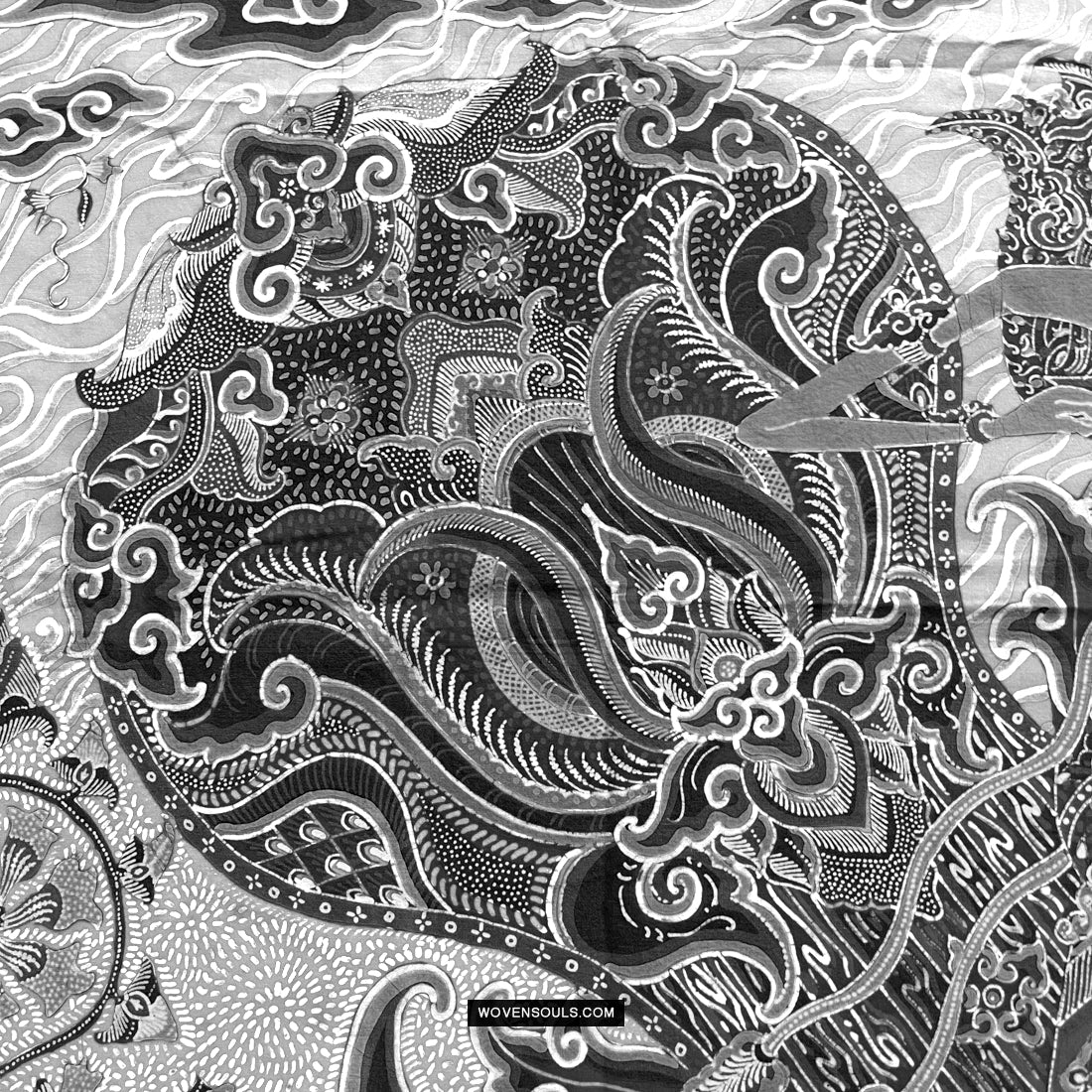 1746 Mahabharata Hindu Scene in Cirebon Javanese Batik Tulis Art-WOVENSOULS Antique Textiles & Art Gallery