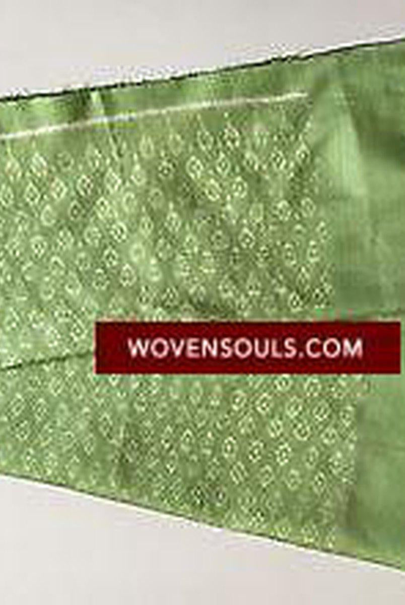 E125 HANDGEWEBTER IKAT-SEIDENSCHAL KRAWATTE-STOLA - ELEGANTES, KLASSISCHES GRÜN-WOVENSOULS-Antike-Vintage-Textilien-Kunst-Dekor