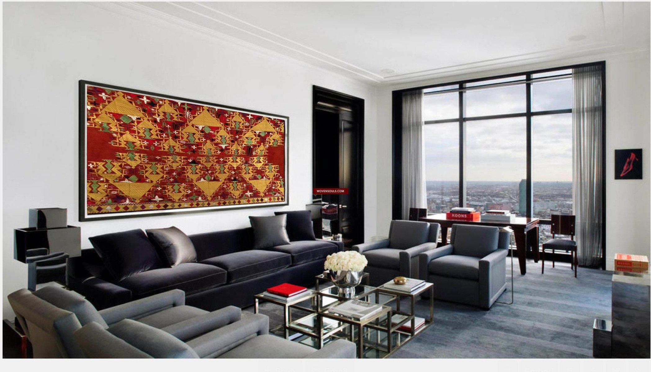 Illustrative Example Antique Textiles - Interior Decor Wall Art-WOVENSOULS-Antique-Vintage-Textiles-Art-Decor