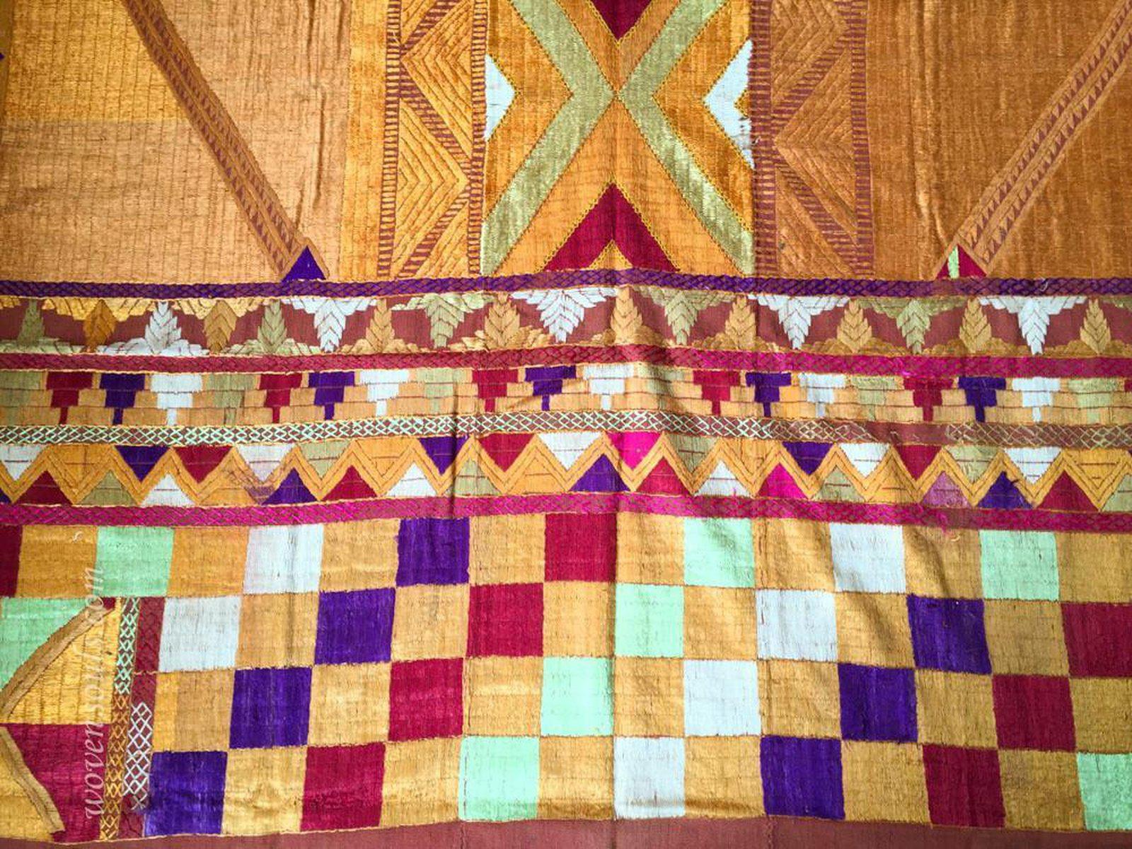 Lot 11 - 814 Phulkari Bagh Textile - Rare Pattern SOLD-WOVENSOULS-Antique-Vintage-Textiles-Art-Decor