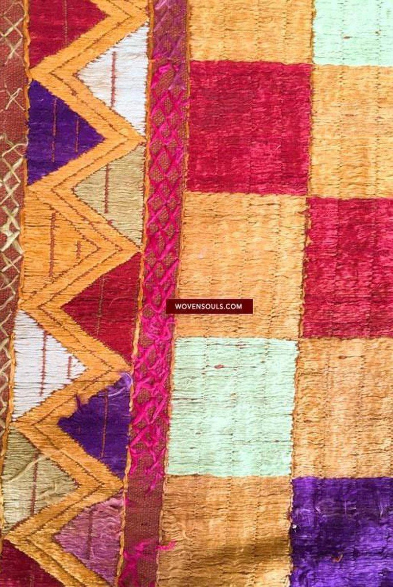 Lot 11 - 814 Phulkari Bagh Textile - Rare Pattern SOLD-WOVENSOULS-Antique-Vintage-Textiles-Art-Decor