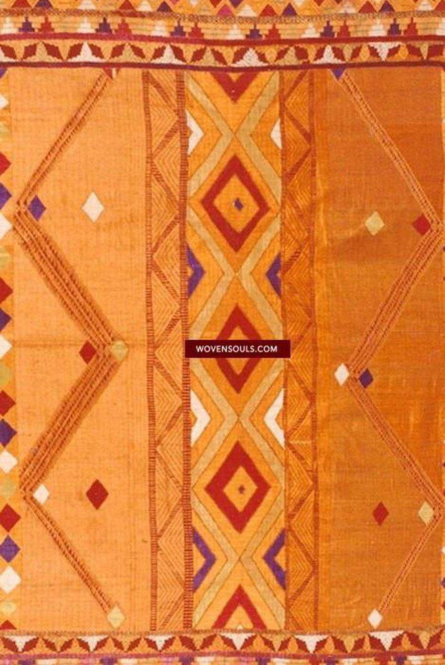 Lot 11 - 814 Phulkari Bagh Textile - Rare Pattern SOLD-WOVENSOULS-Antique-Vintage-Textiles-Art-Decor