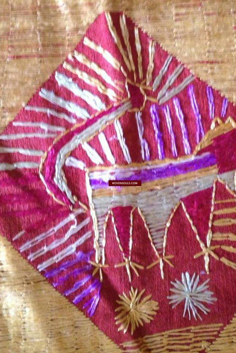 LOT 18 - 714 Sarpallu Phulkari Bagh SOLD-WOVENSOULS-Antique-Vintage-Textiles-Art-Decor
